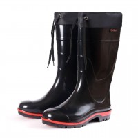 Чоботи жіночі утеплені з манжетою та вставкою М-02 УММ Гума Трест  Чорні