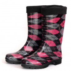 Сапоги женские с рисунком утепленные с манжетой-резинкой М-02 СУТР ГумаТрест