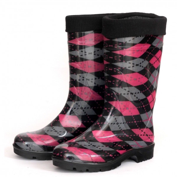 Чоботи жіночі з малюнком утеплені з манжетою-гумкою М-02 СУТР ГумаТрест - 3587693