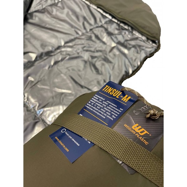 Спальний мішок демисезонний Tinsul-M з підкладкою Omni-Heat - 5 (220x90 см) uaBronik Olive - 3588582