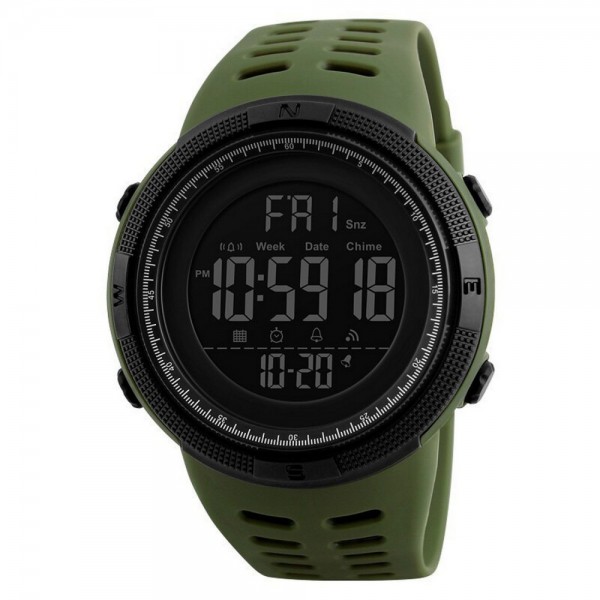 Часы тактические мужские Skmei 1251AG Military Green - 3588645