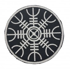 Шеврон Руна Шолом жаху (нитка біла) (8х8см)