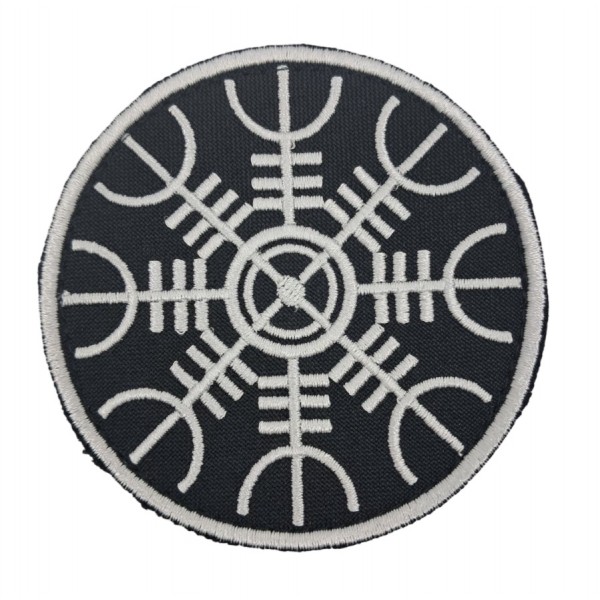 Шеврон Руна Шлем ужаса (нить белая) (8х8см) - 3588783