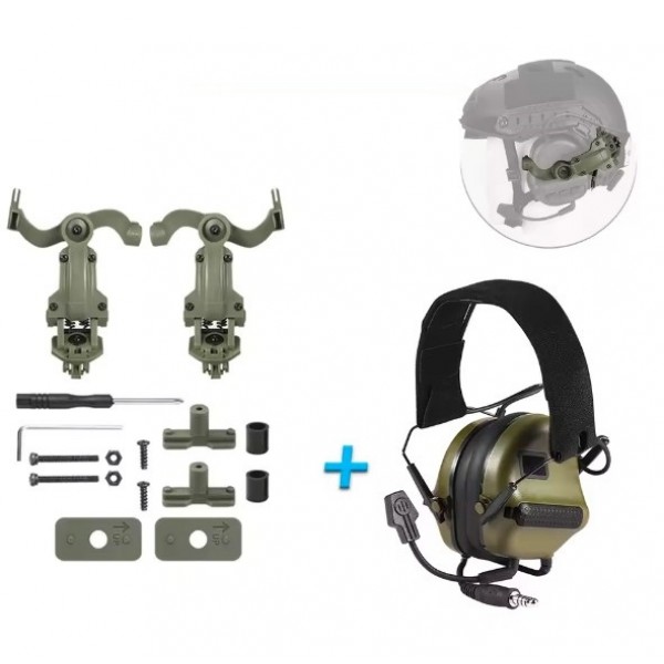 Навушники тактичні Arm Next Tactical Electronic Shooting Earmuffs F-1E Олива - 3588808 Навушники тактичні Arm Next Tactical Electronic Shooting Earmuffs F-1E Олива - 3588808