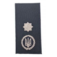 Погон на липучці ДСНС Генерал Темно-синій (розмір 5х10 см)