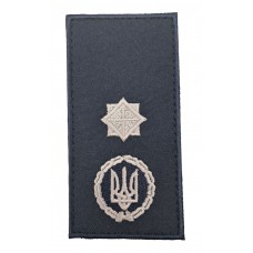 Погон на липучке ГСЧС Генерал Темно-синий (размер 5х10 см)