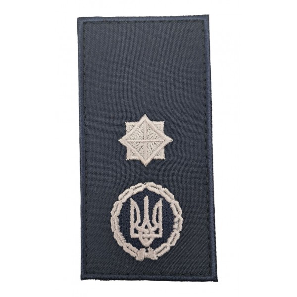 Погон на липучці ДСНС Генерал Темно-синій (розмір 5х10 см) - 3588812