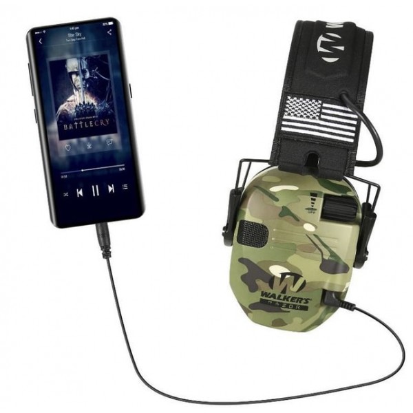 Навушники тактичні шумозаглушувальні активні Walker`s Мультикам з чохлом - 3589423 Навушники тактичні шумозаглушувальні активні Walker`s Мультикам з чохлом - 3589423