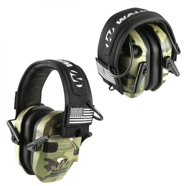 Навушники тактичні шумозаглушувальні активні Walker`s Мультикам з чохлом - 3589423 Навушники тактичні шумозаглушувальні активні Walker`s Мультикам з чохлом - 3589423