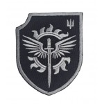 Шеврон 21 окремий батальйон спеціального призначення Президентська Бригада імені Богдана Хмельницького Чорний (розмір 7х8.5 см)