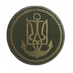 Шеврон ВМС із тризубом Олива (розмір 8х8 см)
