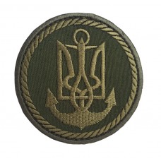 Шеврон ВМС із тризубом Олива (розмір 8х8 см)