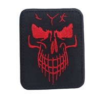 Шеврон Череп Черный (размер 6.5х8 см)