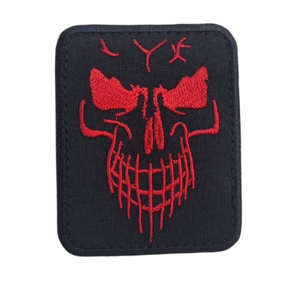 Шеврон Череп Черный (размер 6.5х8 см) - 3592046