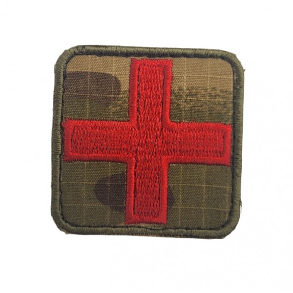 Шеврон Медичний хрест Мультикам (розмір 5х5 см) - 3592100