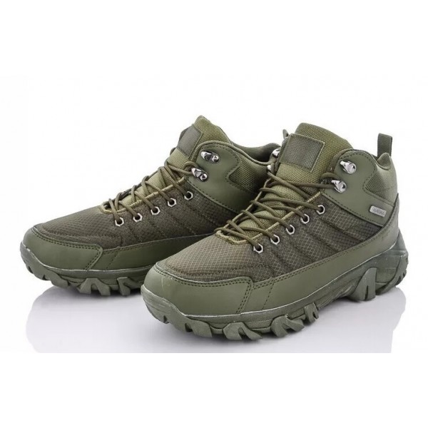 Зимові черевики Bayota A9001-9 з хутром плащівка/штучна шкіра зелені - 3592326