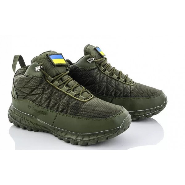 Зимові черевики Bayota A9003-9 з хутром плащівка/штучна шкіра зелені - 3592327