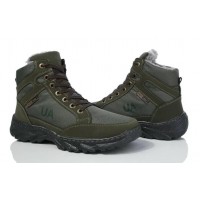 Ботинки зимние Sigol с мехом текстиль/искуственная кожа зеленые