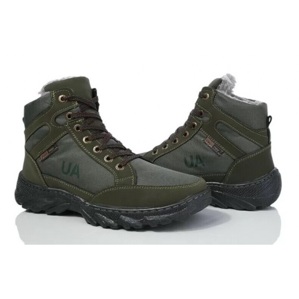 Зимові черевики Sigol з хутром текстиль/штучна шкіра зелені - 3592328