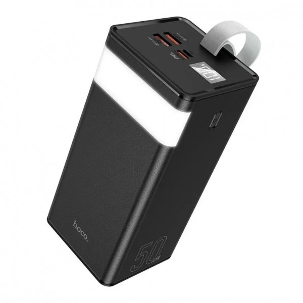 Повербанк Hoco J86A (50000 mAh, 22.5 W 5A) с быстрой зарядкой и фонарем Black - 3592512
