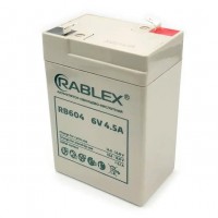 Аккумулятор Rablex RB604 (6 V, 4.5 Ah) для торговых весов, светильников и фонарей
