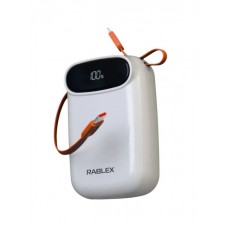 Павербанк Rablex RB20FP (20000 mAh, 120W+PD30W) с индикатором заряда White