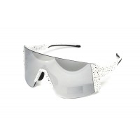 Окуляри захисні Global Vision Astro White (G-Tech™ silver), дзеркальні сірі в білій оправі (з можливістю установки діоптрійної вставки)