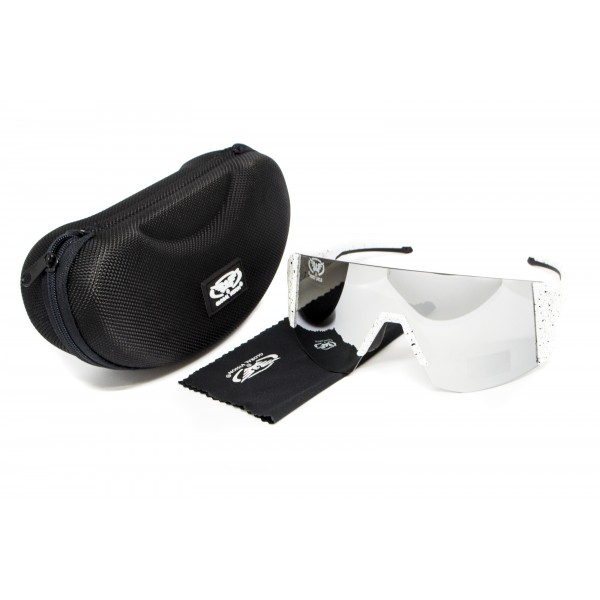 Окуляри захисні Global Vision Astro White (G-Tech™ silver), дзеркальні сірі в білій оправі (з можливістю установки діоптрійної вставки) - 3587204 Окуляри захисні Global Vision Astro White (G-Tech™ silver), дзеркальні сірі в білій оправі (з можливістю установки діоптрійної вставки) - 3587204