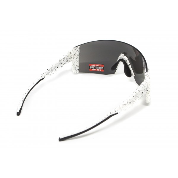 Окуляри захисні Global Vision Astro White (G-Tech™ silver), дзеркальні сірі в білій оправі (з можливістю установки діоптрійної вставки) - 3587204 Окуляри захисні Global Vision Astro White (G-Tech™ silver), дзеркальні сірі в білій оправі (з можливістю установки діоптрійної вставки) - 3587204