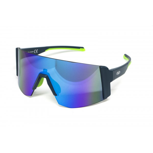 Очки защитные открытые Global Vision Astro Blue (G-Tech™ blue), зеркальные синие в синій оправі (с возможностью установки диоптрической вставки) - 3587205