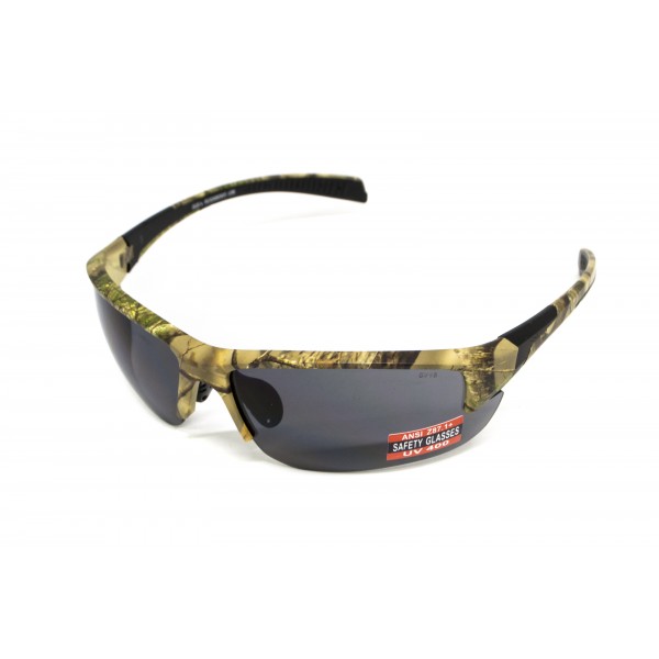 Окуляри захисні Global Vision Hercules-7 Forest Camo (gray), сірі в камуфльованій оправі - 3587216