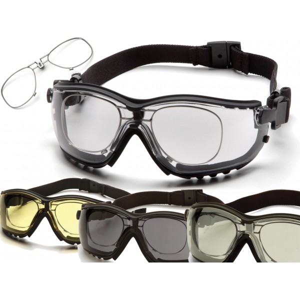 Очки защитные с уплотнителем Pyramex V2G+RX (gray) Anti-Fog, серые очки с диоптрической вставкой в комплекте - 3586637 Очки защитные с уплотнителем Pyramex V2G+RX (gray) Anti-Fog, серые очки с диоптрической вставкой в комплекте - 3586637