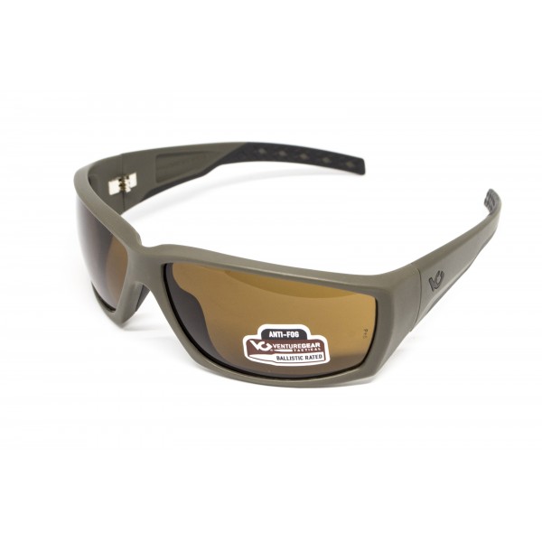 Очки защитные открытые Venture Gear Tactical OverWatch Green (bronze) Anti-Fog, коричневые - 3573728