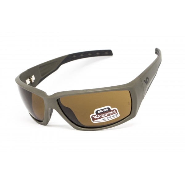 Очки защитные открытые Venture Gear Tactical OverWatch Green (bronze) Anti-Fog, коричневые - 3573728