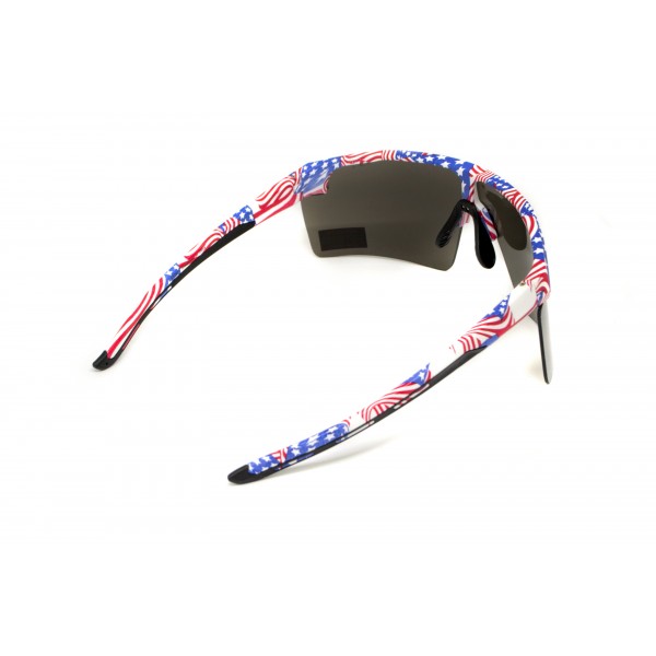 Окуляри захисні Global Vision Onyx USA Flag (gray), сірі в оправі прапор США - 3587208