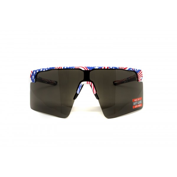 Окуляри захисні Global Vision Onyx USA Flag (gray), сірі в оправі прапор США - 3587208