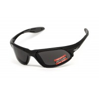 Очки защитные открытые Global Vision Code-8 (gray), серые в чёрной матовой оправе