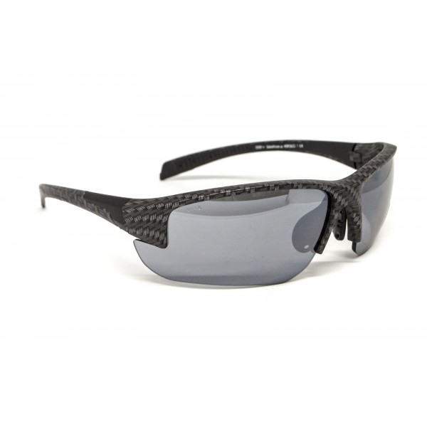 Окуляри захисні Global Vision Hercules-7 Carbon (flash mirror), дзеркальні сірі в графітовій оправі - 3587218