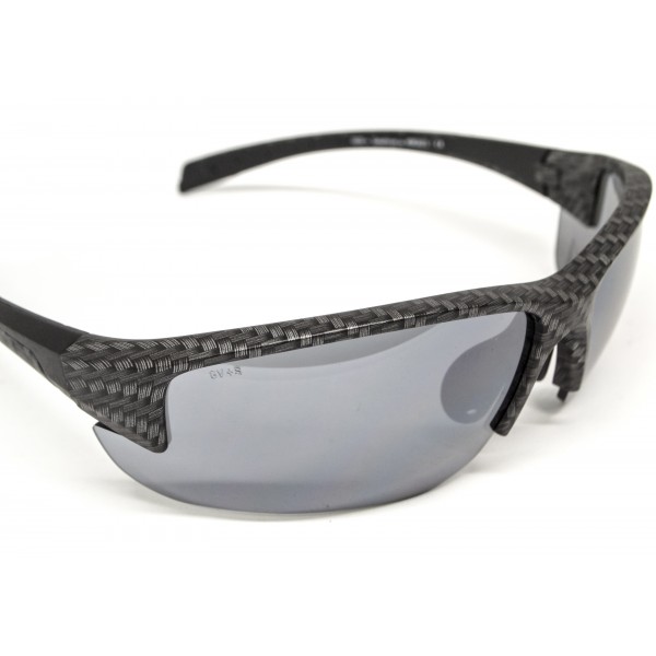 Окуляри захисні Global Vision Hercules-7 Carbon (flash mirror), дзеркальні сірі в графітовій оправі - 3587218