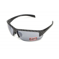 Окуляри захисні Global Vision Hercules-7 Carbon (flash mirror), дзеркальні сірі в графітовій оправі