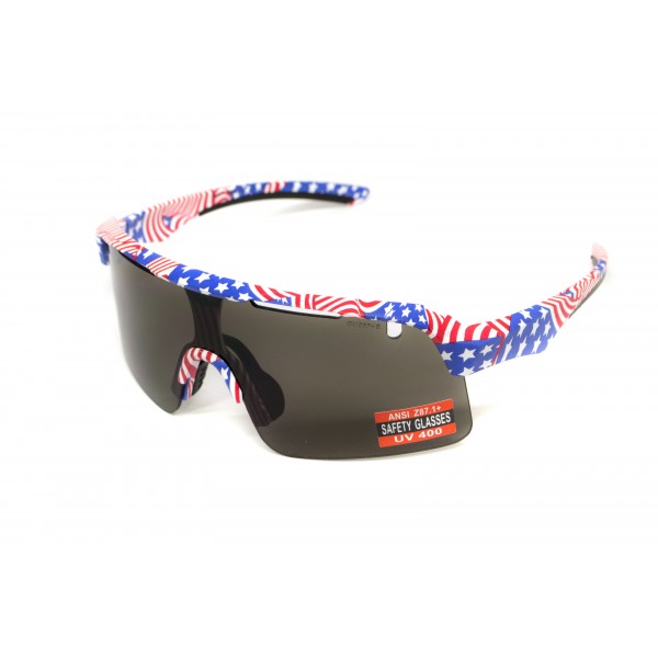 Окуляри захисні Global Vision Holeshot USA Flag (gray), сірі в оправі прапор США - 3587209 Окуляри захисні Global Vision Holeshot USA Flag (gray), сірі в оправі прапор США - 3587209