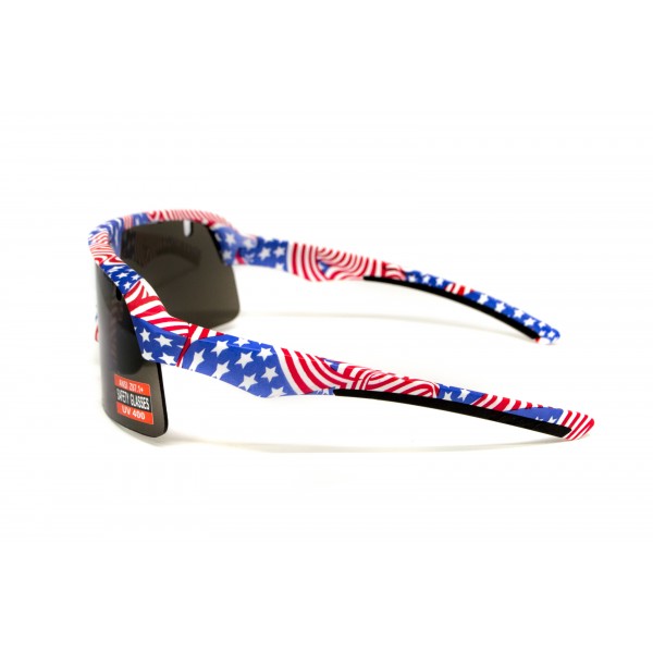 Окуляри захисні Global Vision Holeshot USA Flag (gray), сірі в оправі прапор США - 3587209 Окуляри захисні Global Vision Holeshot USA Flag (gray), сірі в оправі прапор США - 3587209