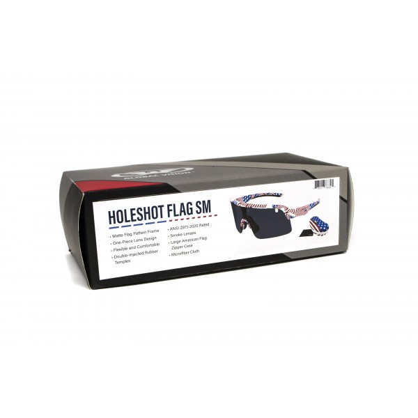 Окуляри захисні Global Vision Holeshot USA Flag (gray), сірі в оправі прапор США - 3587209 Окуляри захисні Global Vision Holeshot USA Flag (gray), сірі в оправі прапор США - 3587209