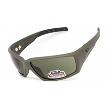 Защитные очки Venture Gear Tactical OverWatch Green (forest gray) Anti-Fog, чёрно-зелёные в зелёной оправе