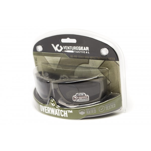 Защитные очки Venture Gear Tactical OverWatch Green (forest gray) Anti-Fog, чёрно-зелёные в зелёной оправе - 3573729