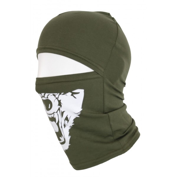 Балаклава з принтом Волк Олива - pancer0001 Балаклава з принтом Волк Олива - pancer0001
