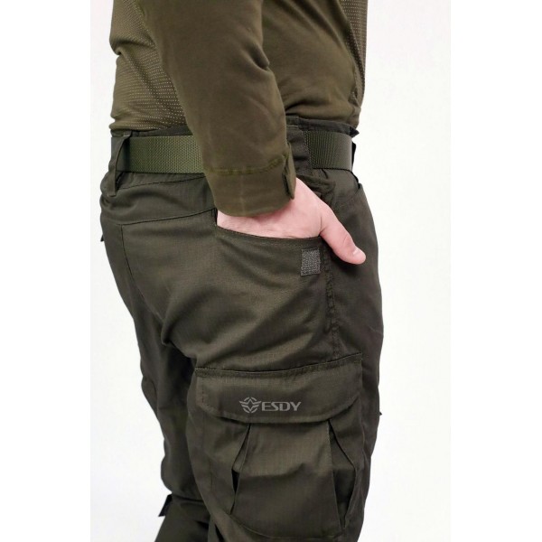 Штани тактичні з наколінниками. ESDY. Олива - 3591980