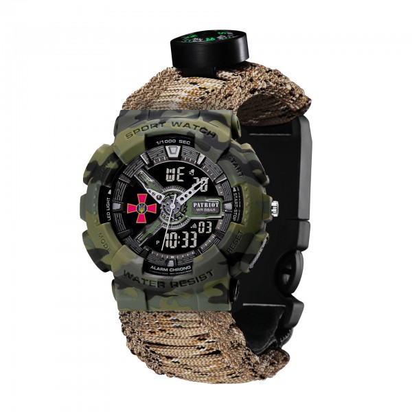 Patriot 005CMGRSU ЗСУ Зелений камуфляж Паракордовий ремінець Desert Camo + Коробка - 1201-0332-30