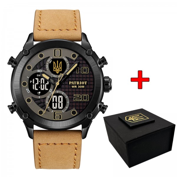 Patriot 017BKBKBR Тризуб золото Black-Black-Light Brown. - 1201-0360-30