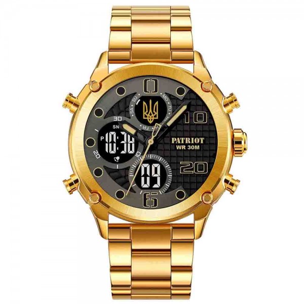 Patriot 017 Тризуб Золото Gold-Black Steel - 1201-0370-30 Patriot 017 Тризуб Золото Gold-Black Steel - 1201-0370-30